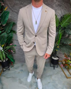 Alternative view of Costum de bărbați, Bej: Sacou si Pantalon - C5346