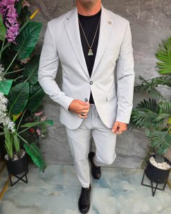 Alternative view of Costum de bărbați, Gri deschis: Sacou si Pantalon - C5360