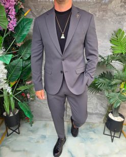 Alternative view of Costum de bărbați, Gri inchis: Sacou si Pantalon - C5361