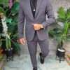 Costum de bărbați, Gri inchis: Sacou si Pantalon - C5361