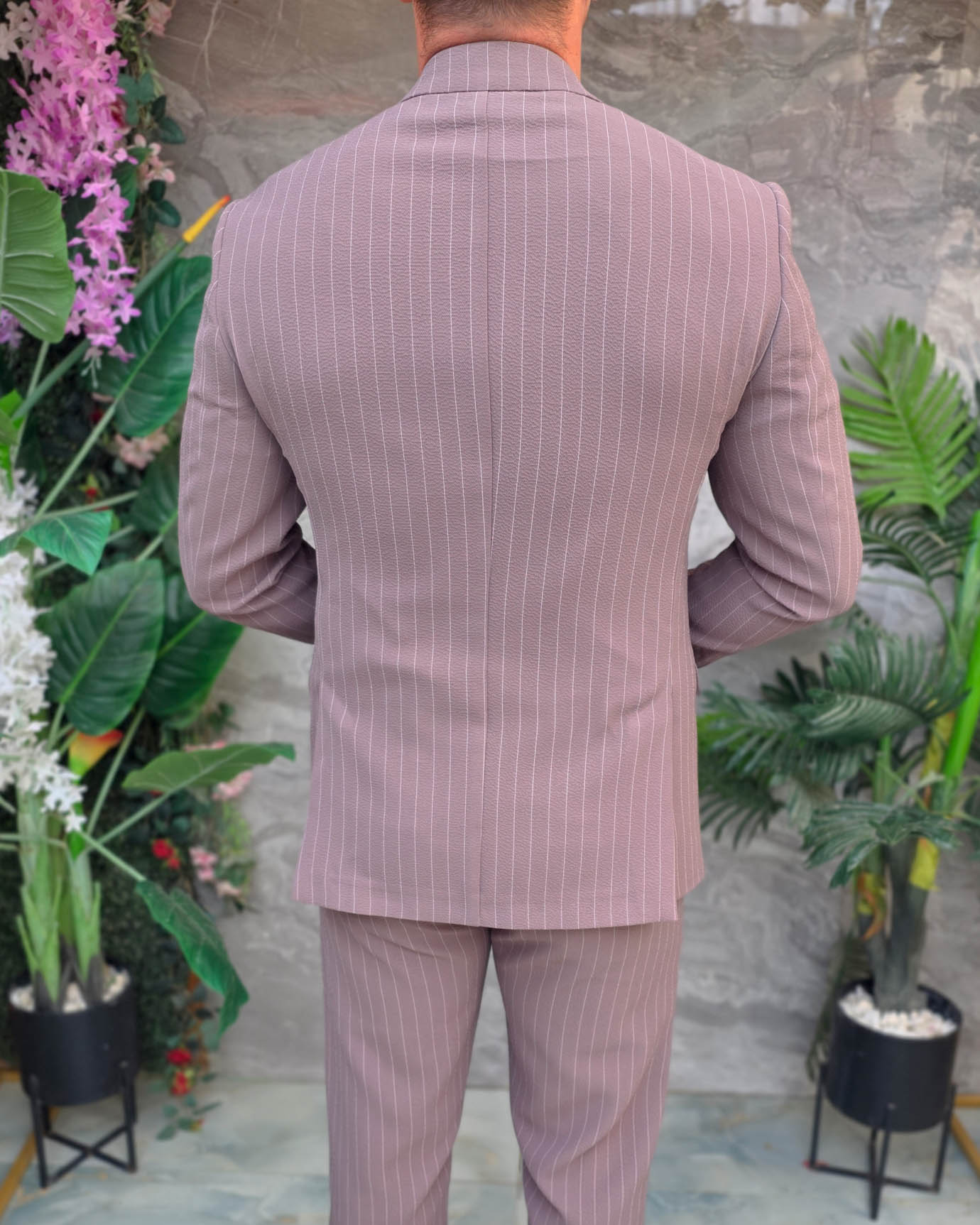 Costum de bărbați, Maro Taupe: Sacou si Pantalon - C5347 - imagine 9