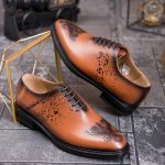 Pantofi de barbati, maro deschis, din piele naturala- P1921