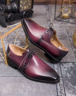 Pantofi de barbati, bordo, din piele naturala- P1920