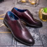 Pantofi de barbati, bordeaux, din piele naturala- P1931