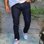 Blugi de bărbați, Slim Fit, elastici , bleumarin- BG948