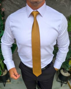 Cămașă alba de bărbați, Reginald cu nasturi ascunsi- CM548