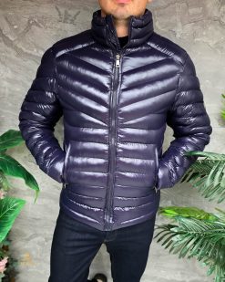 Geaca de bărbați, Bleumarin, groasa - GC879