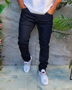 Alternative view of Blugi de bărbați, Slim Fit, elastici , bleumarin- BG948