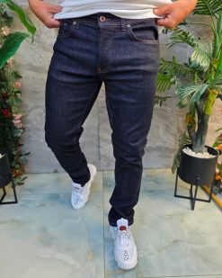 Alternative view of Blugi de bărbați, Slim Fit, elastici , negru- BG949