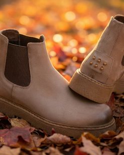 Alternative view of Ghete bărbătești Chelsea din piele naturală – beige sand - GH164