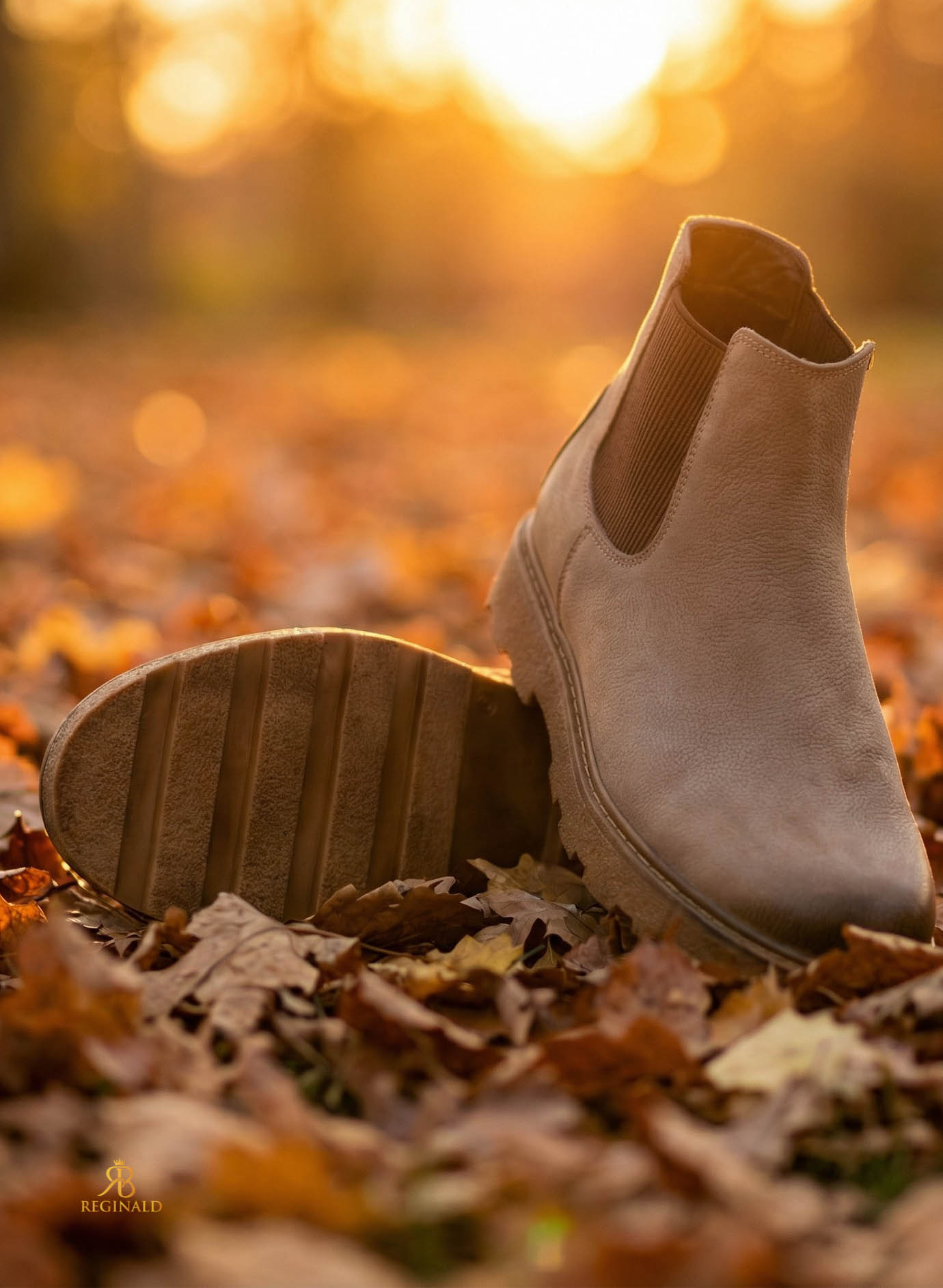 Ghete bărbătești Chelsea din piele naturală – beige sand - GH164 - imagine 5