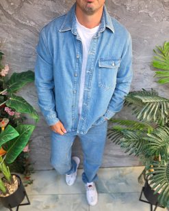 Alternative view of Jacheta+Blugi, de bărbați, albastru deschis - GB184