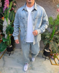 Alternative view of Jacheta+Blugi, de bărbați, albastru/gri - GB185