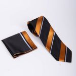 Set Cravata si batista neagra cu model- CV1264