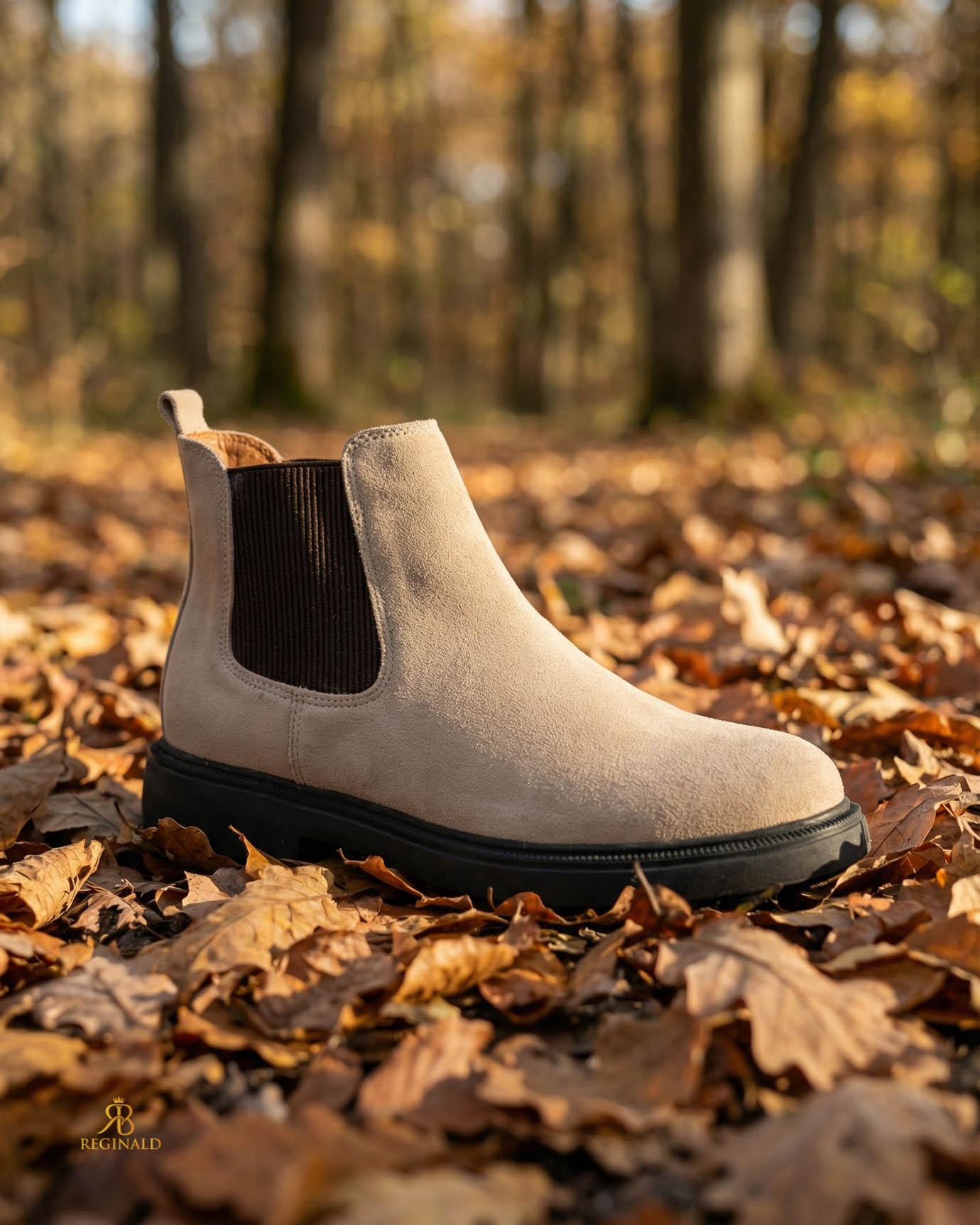 Ghete Chelsea bărbătești bej deschis – Piele naturală - GH160 - imagine 2