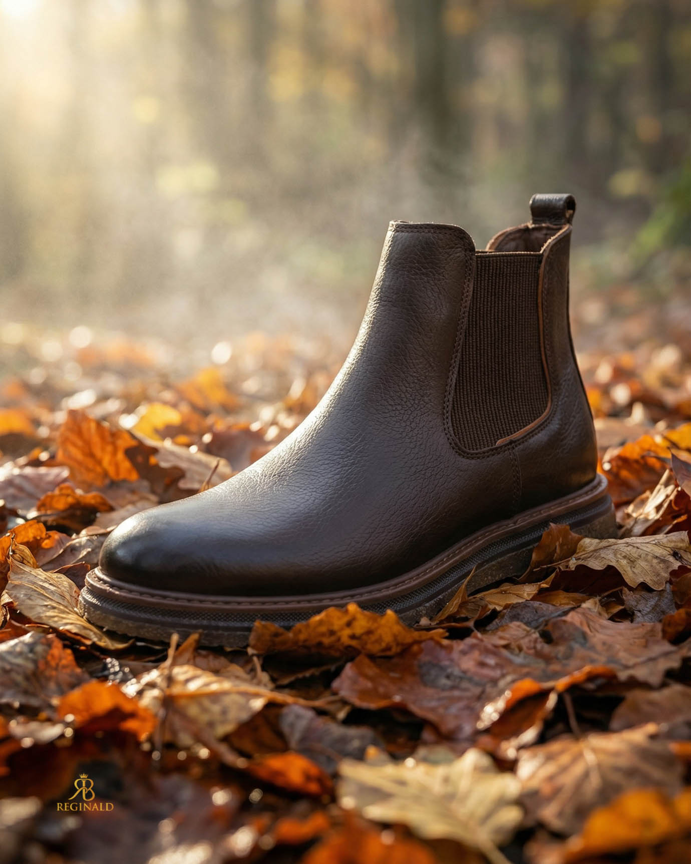 Ghete Chelsea bărbătești maro – Piele naturală - GH158 - imagine 2