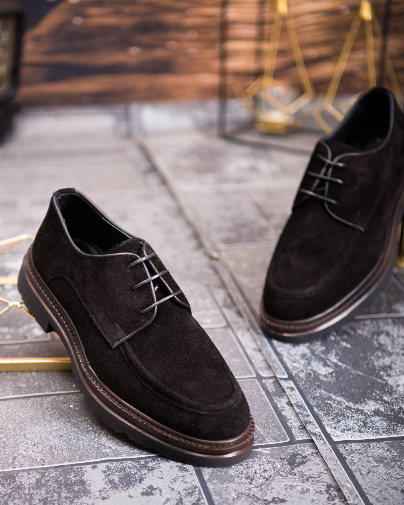 Pantofi Bărbătești din Piele Întoarsă Neagră – Talpă Antiderapantă-P1947 - imagine 3