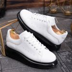 Zapatillas deportivas para hombre de piel natural – Modelo Premium con suela alta - AD885