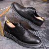 Pantofi Bărbătești din Piele Naturală – Model Brogue cu Talpă Groasă - P1946