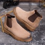 Botas Chelsea de hombre de piel natural – beige arena - GH164