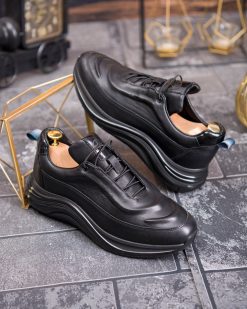 Alternative view of Pantofi bărbătești sport, Negru– Piele naturală- P1939