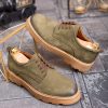 Pantofi bărbătești eleganti, Verzi– Piele intoarsa naturală- P1940