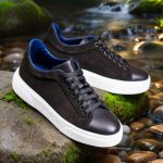 Sneaker de barbati, negru, din piele naturala- P1904