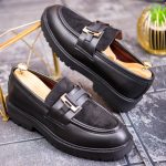 Mocasini de barbati casual, negri, talpa inalta ultra-usoara – AD883