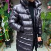 Geaca de bărbați, neagra, groasa, cu gluga - GC889