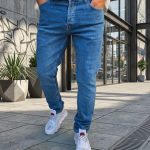 Blugi de bărbați, Slim Fit, elastici , albastri - BG946