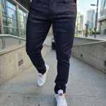 Blugi de bărbați, Slim Fit, elastici , negru- BG949
