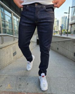 Blugi de bărbați, Slim Fit, elastici , negru- BG949