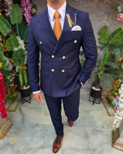 Alternative view of Costum bleumarin, Sacou si Pantalon, 100% Lana - C5390