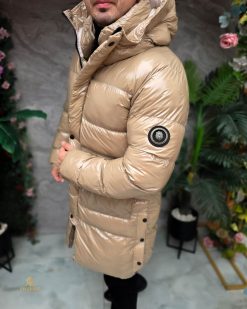 Alternative view of Geaca de bărbați, crem, groasa, cu gluga - GC896