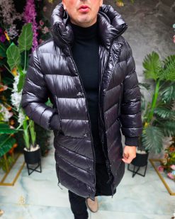 Alternative view of Geaca de bărbați, neagra, groasa, cu gluga - GC889