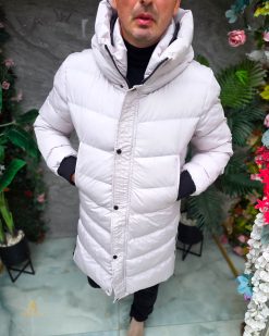 Alternative view of Geaca de bărbați, gri, groasa, cu gluga - GC890