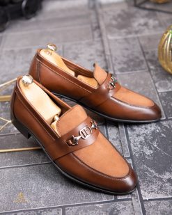 Alternative view of Pantofi Loafers de barbati, maro, din piele naturala- P1950