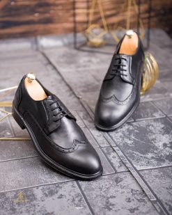 Alternative view of Pantofi de barbati, negru, din piele naturala- P1949