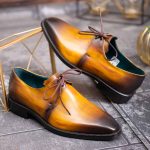 Pantofi de barbati, maro deschis, din piele naturala- P1922