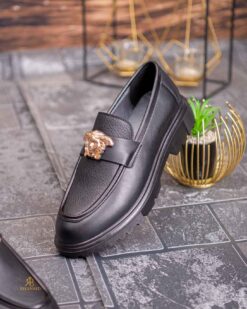 Una visione alternativa del Mocasini de barbati casual, negri, talpa inalta ultra-usoara – AD892