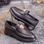 Mocasini de barbati casual, negri, talpa inalta ultra-usoara – AD892