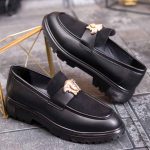 Mocasini de barbati casual, negri, talpa inalta ultra-usoara – AD890