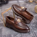 Mocasini de barbati casual, maro, talpa inalta ultra-usoara – AD893