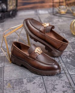 Mocasini de barbati casual, maro, talpa inalta ultra-usoara – AD893