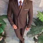 Costum de bărbați, Maro: Sacou si Pantalon, Double Breasted- C5413