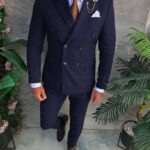 Men's suit, Navy Blue: Blazer and Trousers, Double Breasted - C5417