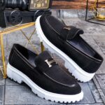 Mocasini de barbati casual, negru, talpa inalta ultra-usoara – AD913