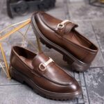 Mocasini de barbati casual, maro, talpa inalta ultra-usoara – AD906