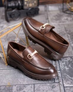 Mocasini de barbati casual, maro, talpa inalta ultra-usoara – AD906