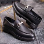 Mocasini de barbati casual, negri, talpa inalta ultra-usoara – AD907